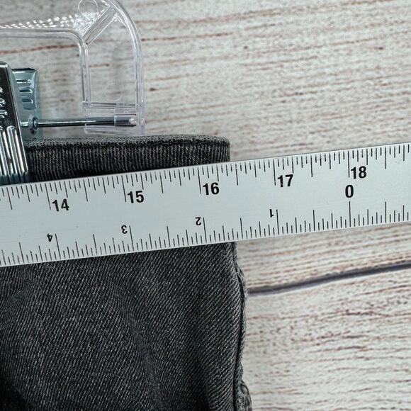 Sundry Straight Leg Animal Print Stripe Jeans Women's 31 Gray Button Fly - Picture 11 of 13